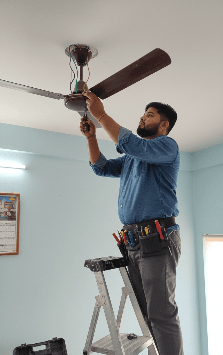 Clean and organized electrical wiring in a new construction.
